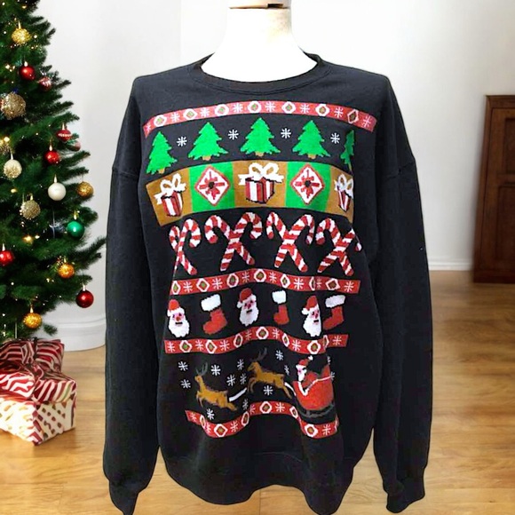 Jerzees Adult Pullover Christmas Holiday Crew Neck Sweatshirt - Picture 6 of 16